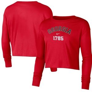 Georgia bulldogs cropped long sleeve